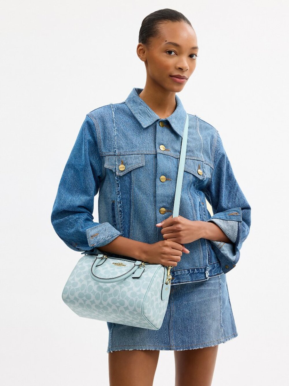 Coach Outlet Rowan Satchel Bag In Signature Canvas - Picture 8 of 9